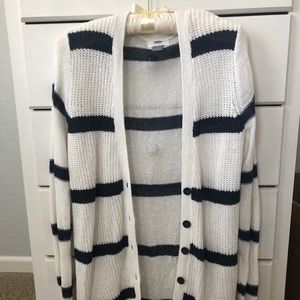 striped cardigan